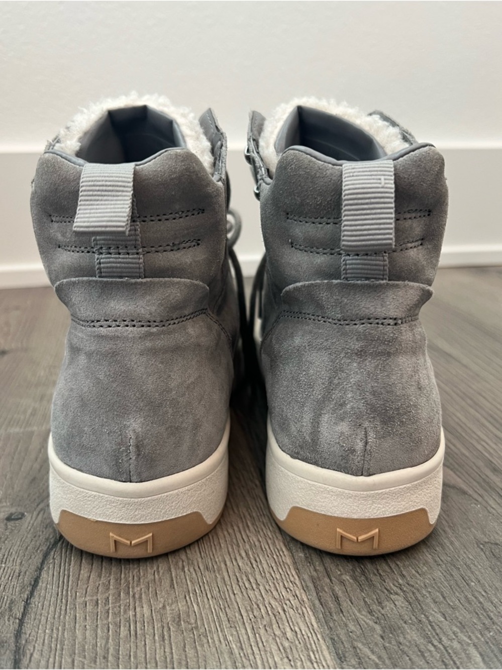 Marc Fisher Grey High-Top Sneakers - 7.5 - Picture 4 of 8